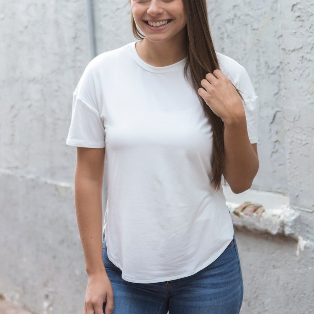 White Soft Short Sleeve Tee